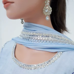 Cielo – Soft Ice Blue Raw Silk Suit